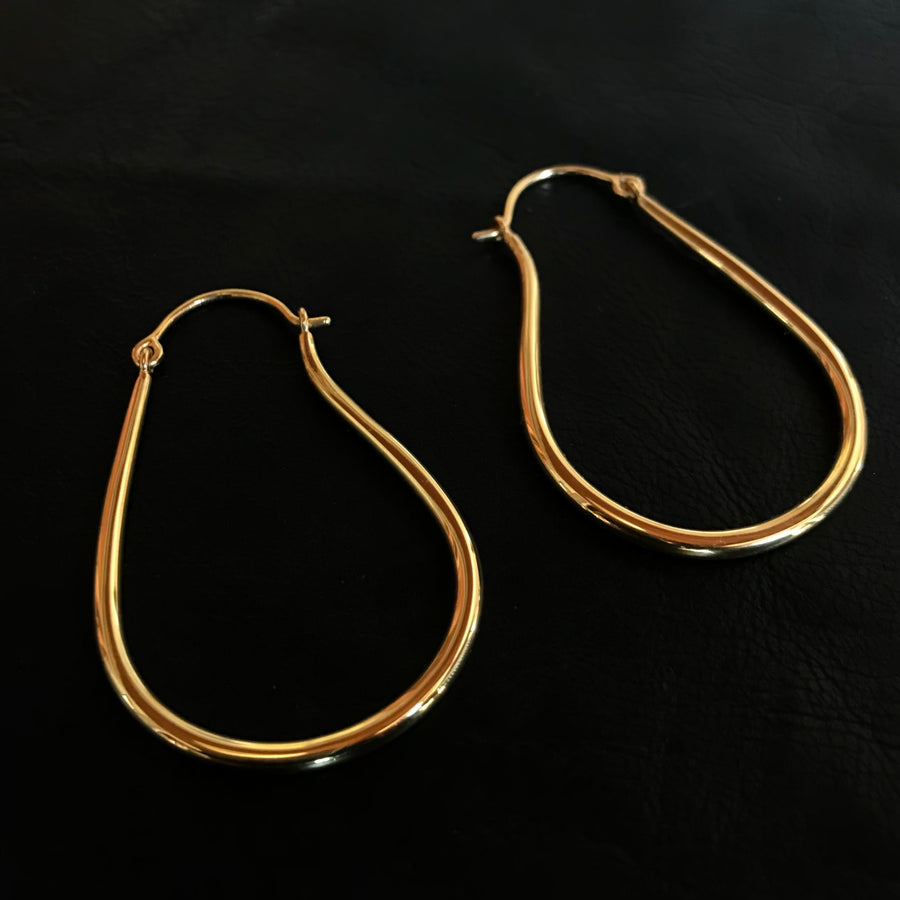 Efua hoop earring small gold plated