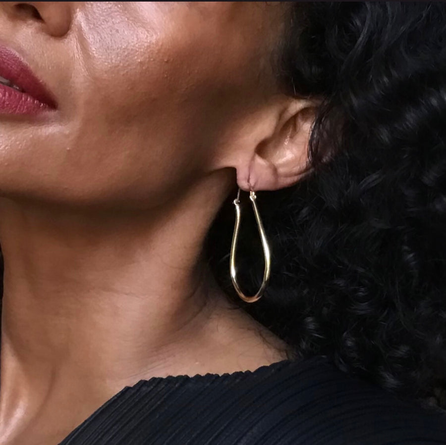 Efua hoop earring small gold plated