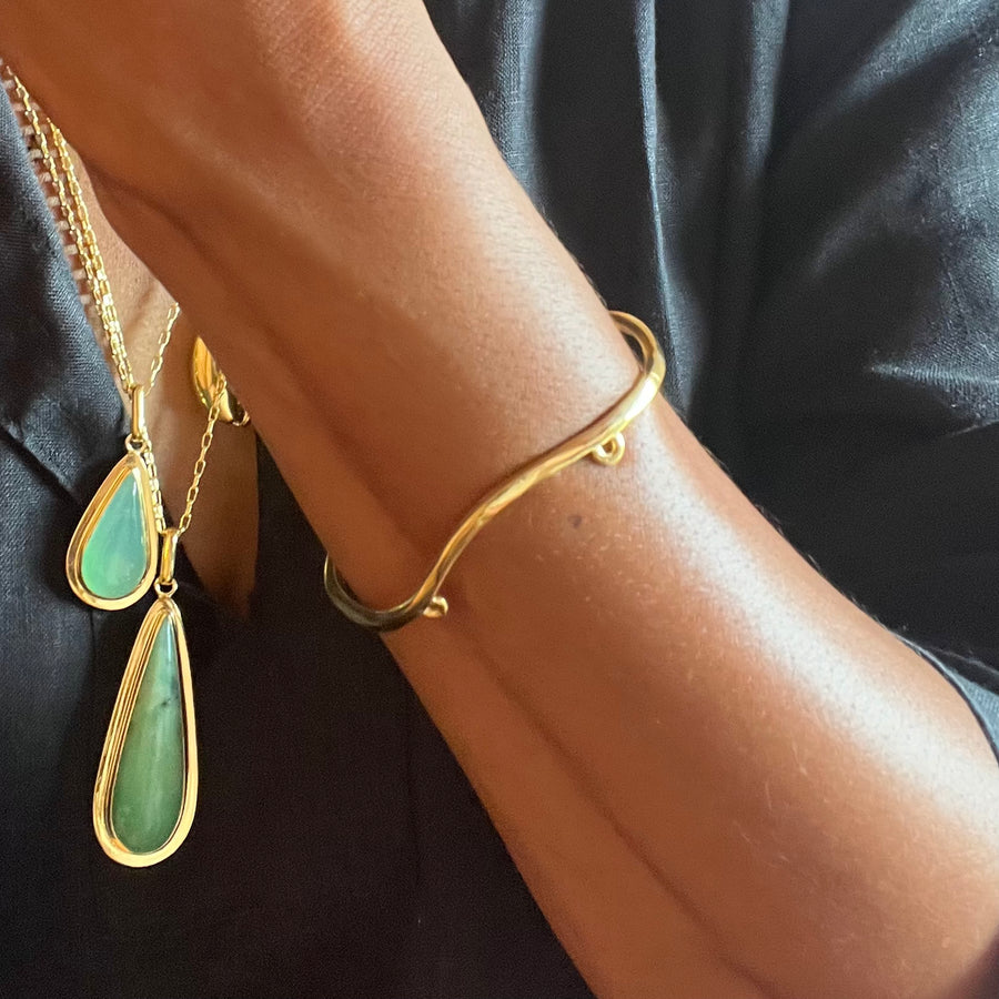 Banyan loop bangle gold plated
