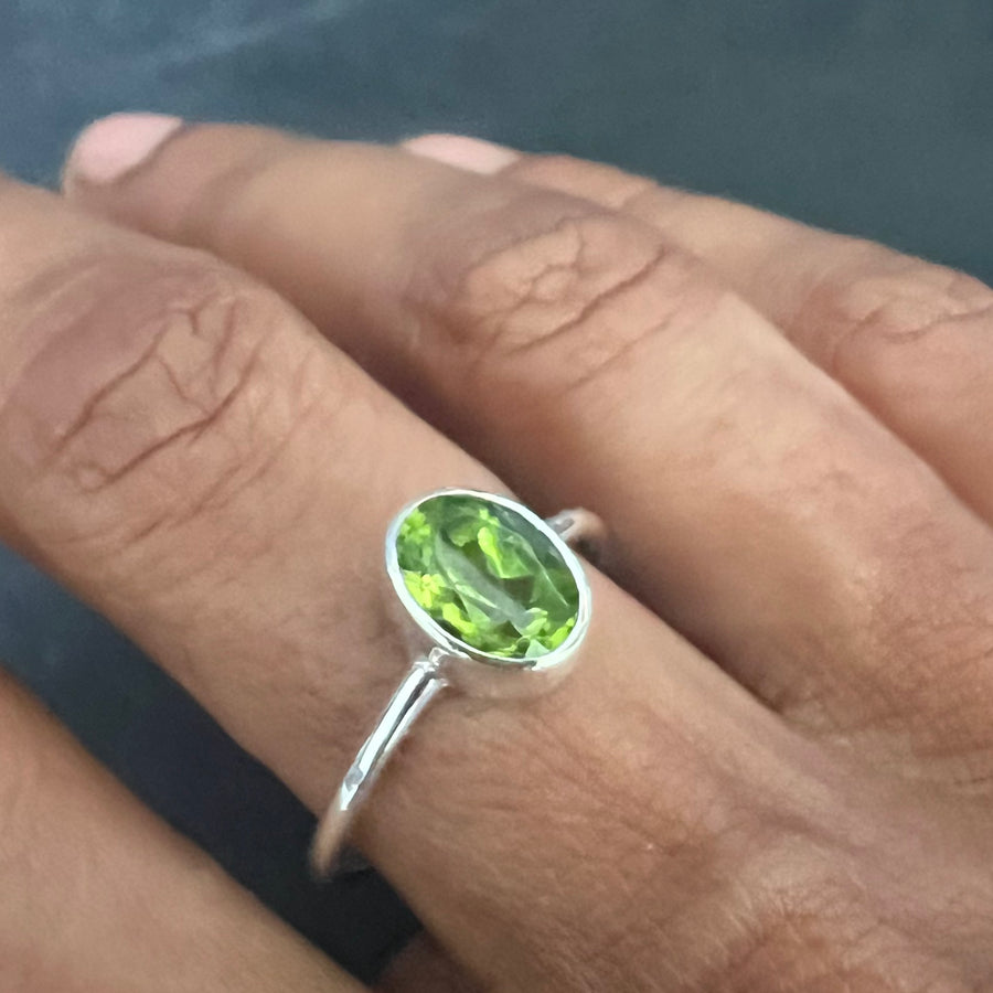 No ordinary love peridot oval brilliant cut