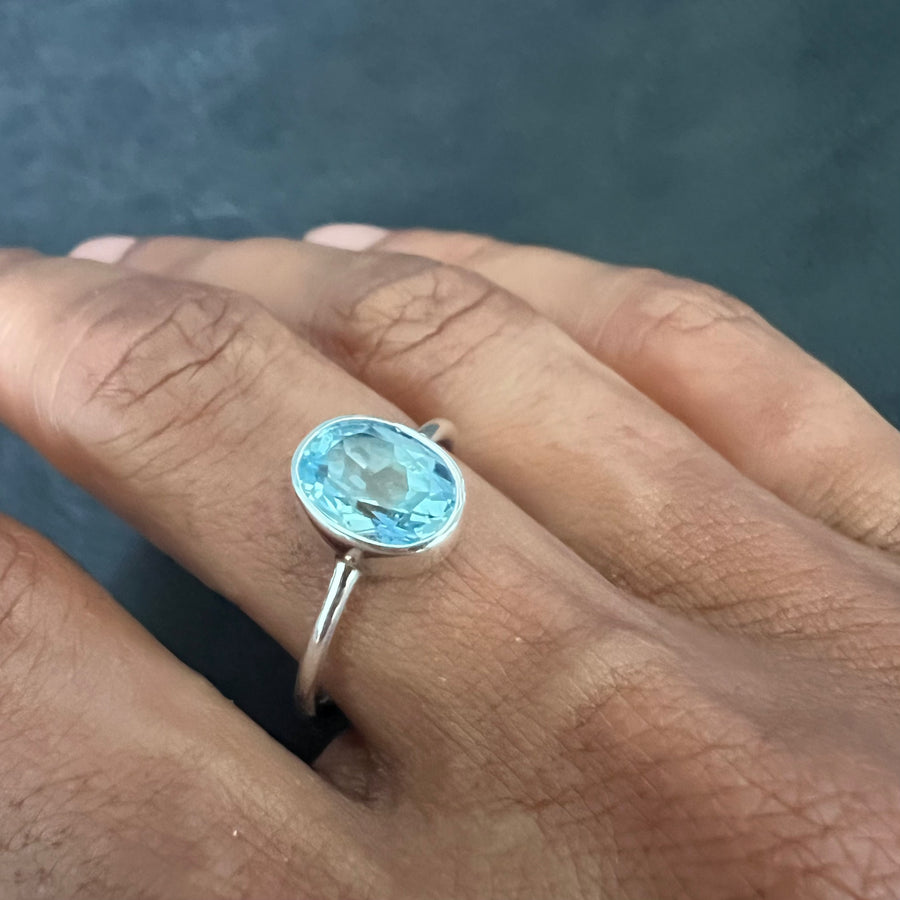 No ordinary love blue topaz oval brilliant cut