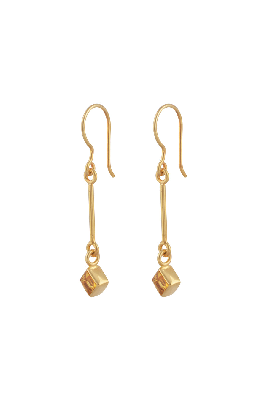 Sasha earring Citrine/ plated