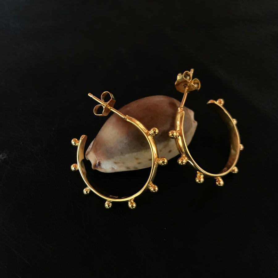 Tempietto hoop gold plated
