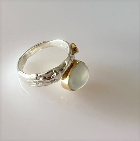 Wata water ring diamond moonstone